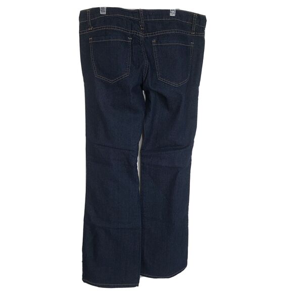 Forever 21 Womens Denim Jeans Size 30 Bootcut Stretch Blue Dark Wash Low Rise - Picture 2 of 8